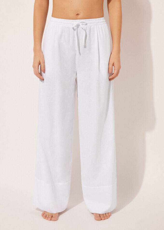 Linen and Viscose Palazzo Pants Linen and Viscose Palazzo Pants