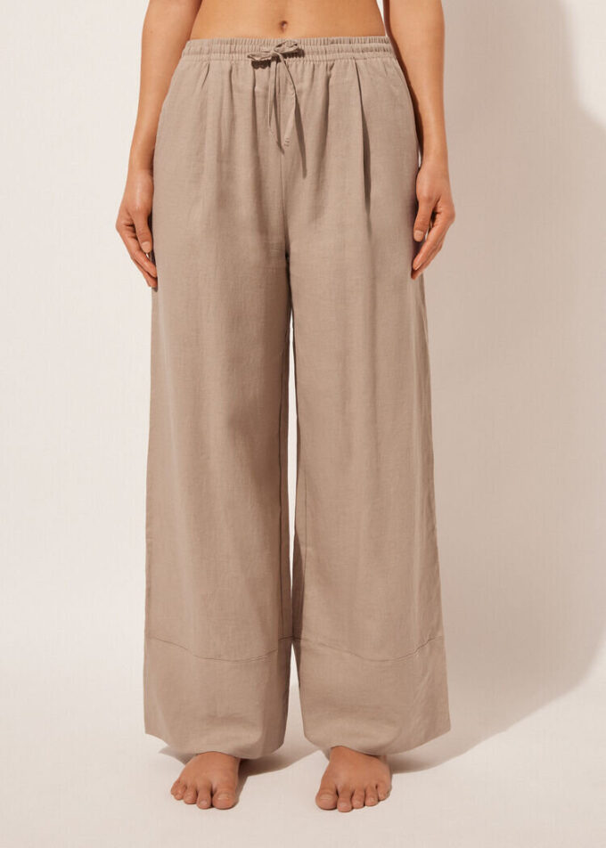 Linen and Viscose Palazzo Pants Linen and Viscose Palazzo Pants