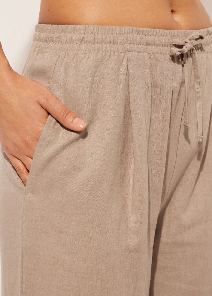 Linen and Viscose Palazzo Pants Linen and Viscose Palazzo Pants