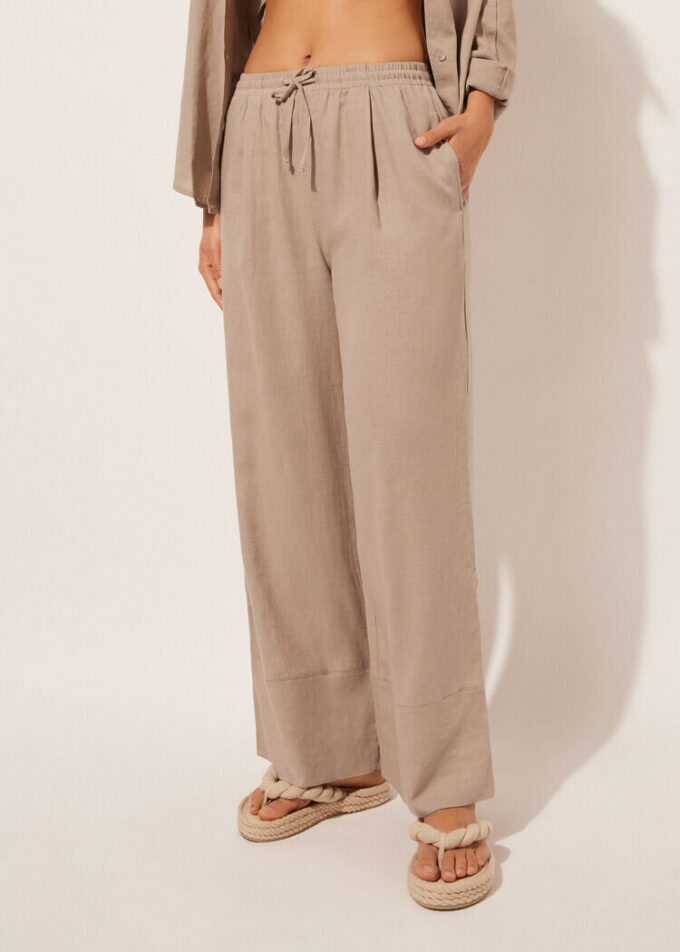 Linen and Viscose Palazzo Pants Linen and Viscose Palazzo Pants
