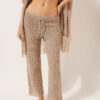 Long Crocheted Lamé Pants