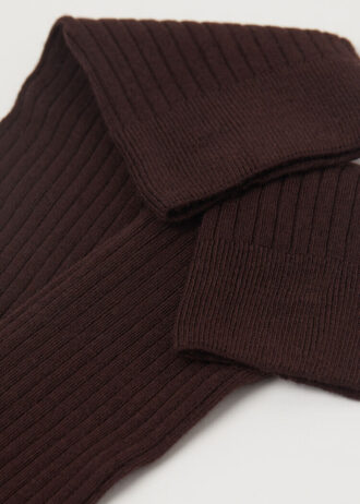 Long Ribbed Cashmere Socks