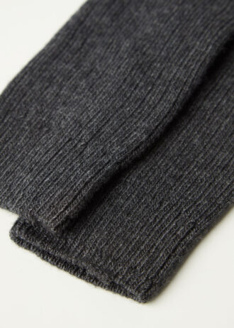 Long Ribbed Wool and Cashmere Socks