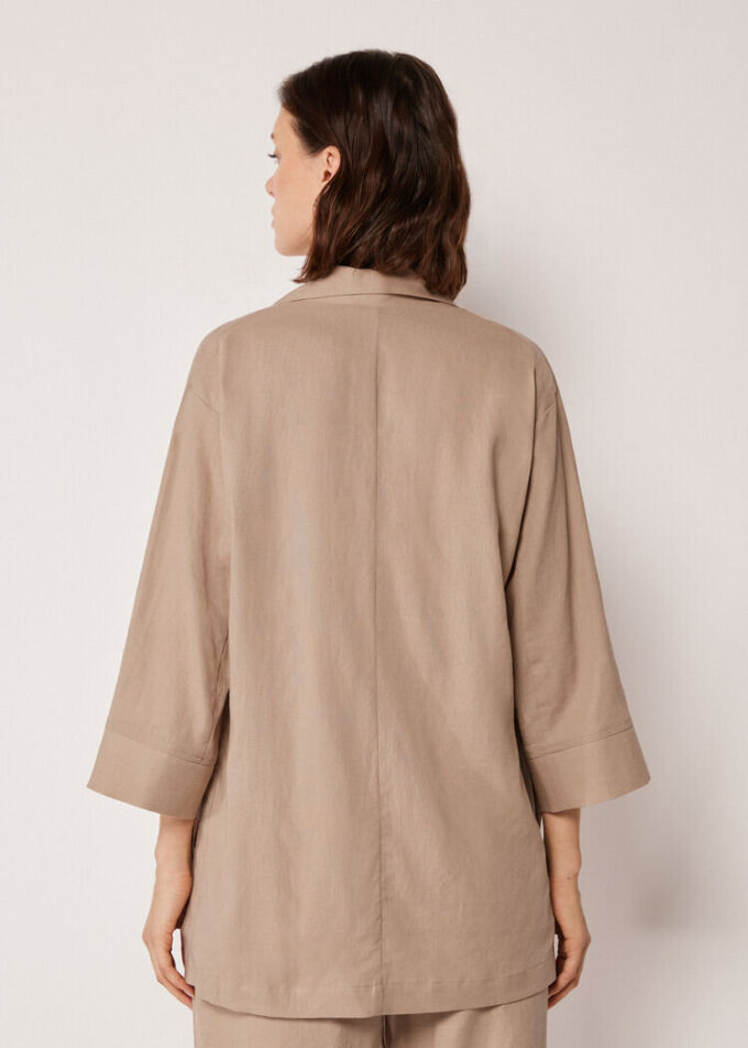 Loose Fit Blazer with Linen Loose Fit Blazer with Linen