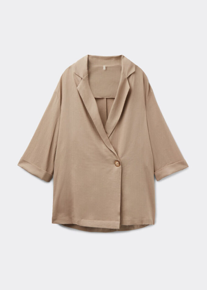 Loose Fit Blazer with Linen Loose Fit Blazer with Linen