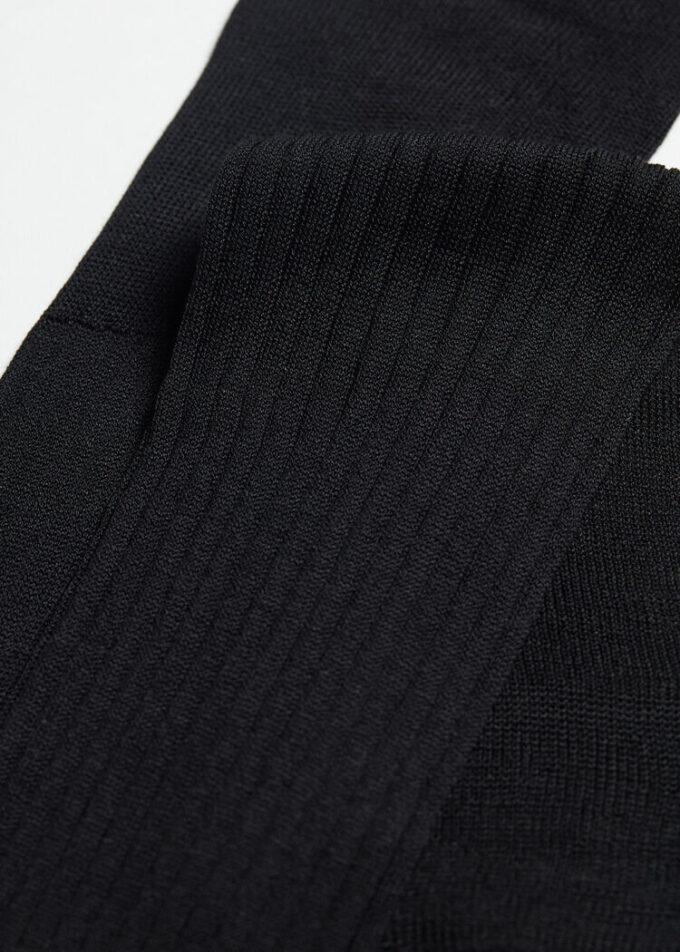 Men’s Lisle Thread Ribbed Long Socks