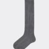 Men’s Lisle Thread Ribbed Long Socks