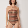 One Piece Swimsuit Golden Chevron One Piece Swimsuit Golden Chevron