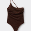One-Shoulder Swimsuit Metallic Glow