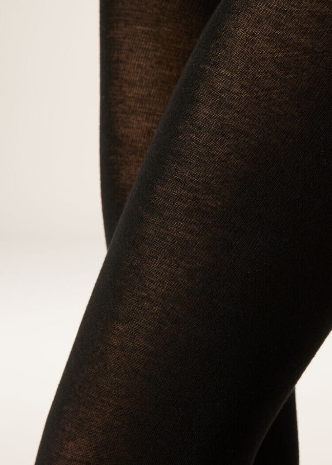 Opaque Matte Cashmere and Modal Tights