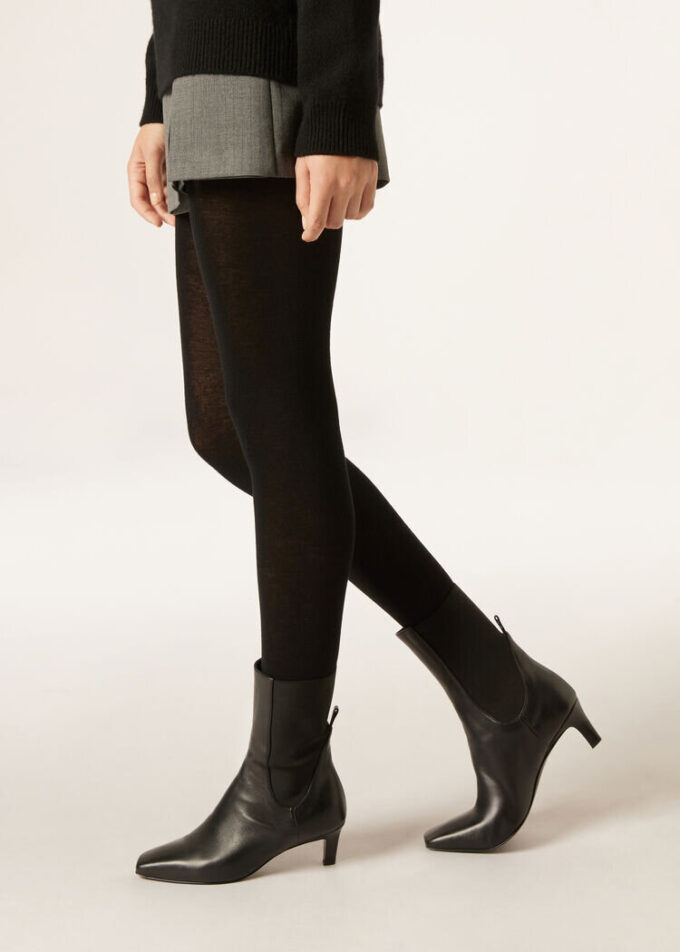 Opaque Matte Cashmere and Modal Tights