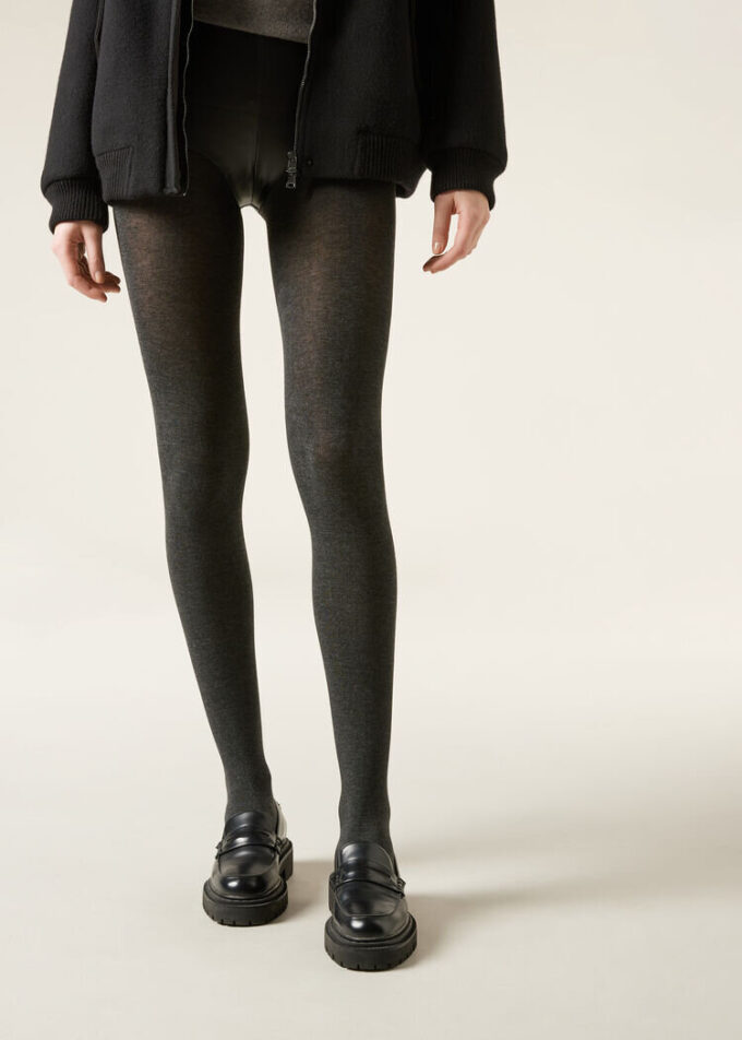 Opaque Matte Cashmere and Modal Tights