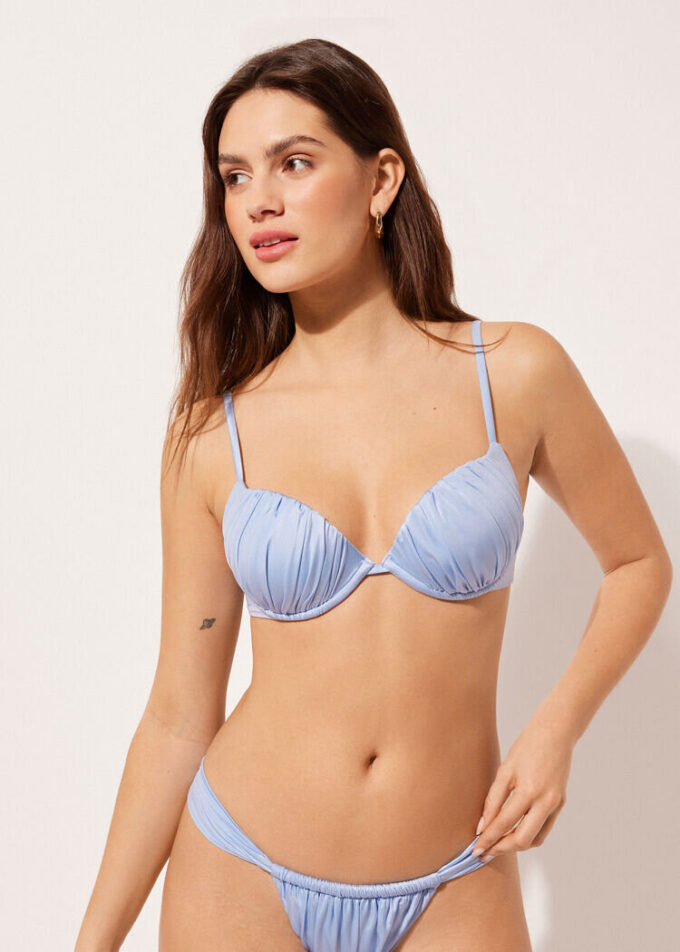 Push up Swimsuit Shiny Satin Push up Swimsuit Shiny Satin