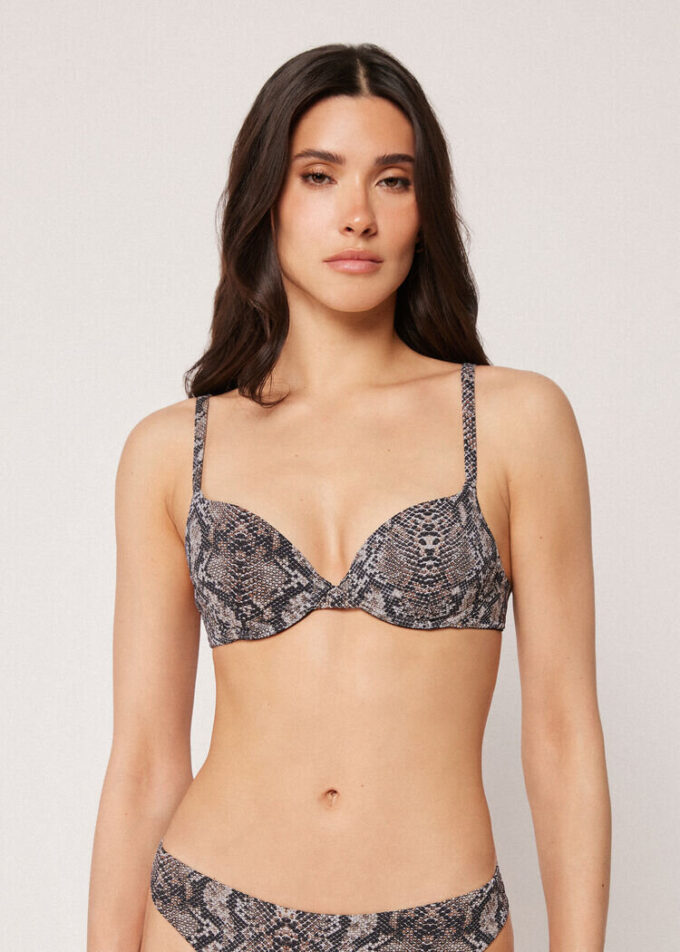 Push up Swimsuit Top Classic Snake Push up Swimsuit Top Classic Snake