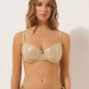 Push-Up Swimsuit Top Gold Waves