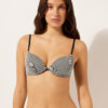 Push-Up Swimsuit Top Golden Stripes
