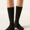 Ribbed Mid-Calf Socks Ribbed Mid-Calf Socks