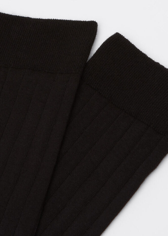 Ribbed Mid-Calf Socks Ribbed Mid-Calf Socks