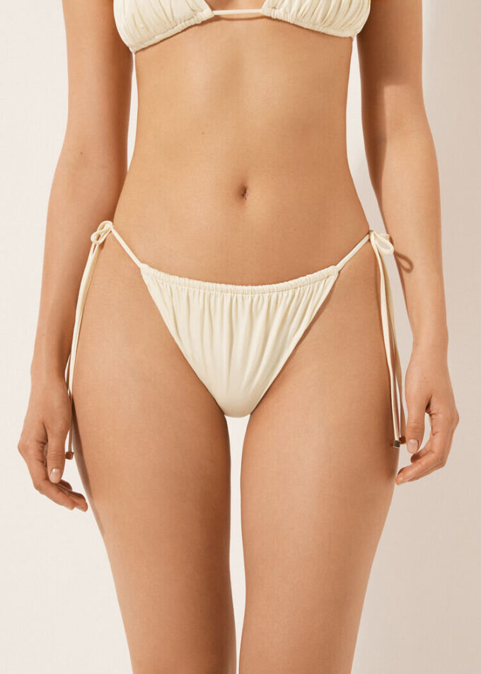 Satin Brazilian String Bikini Bottoms Satin Brazilian String Bikini Bottoms