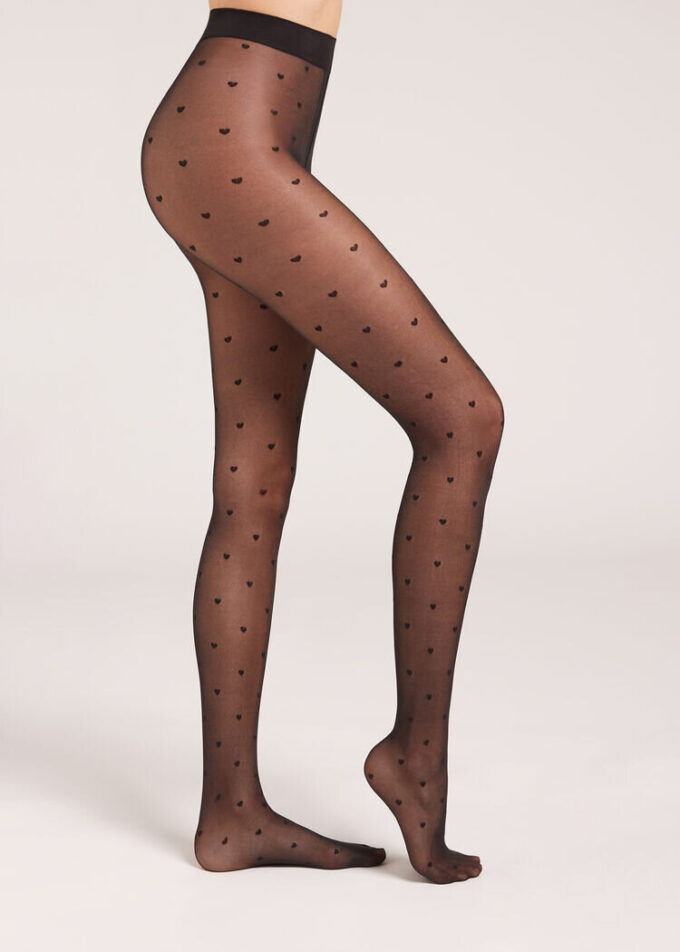 Sheer 30 Denier Mini Heart Tights Sheer 30 Denier Mini Heart Tights
