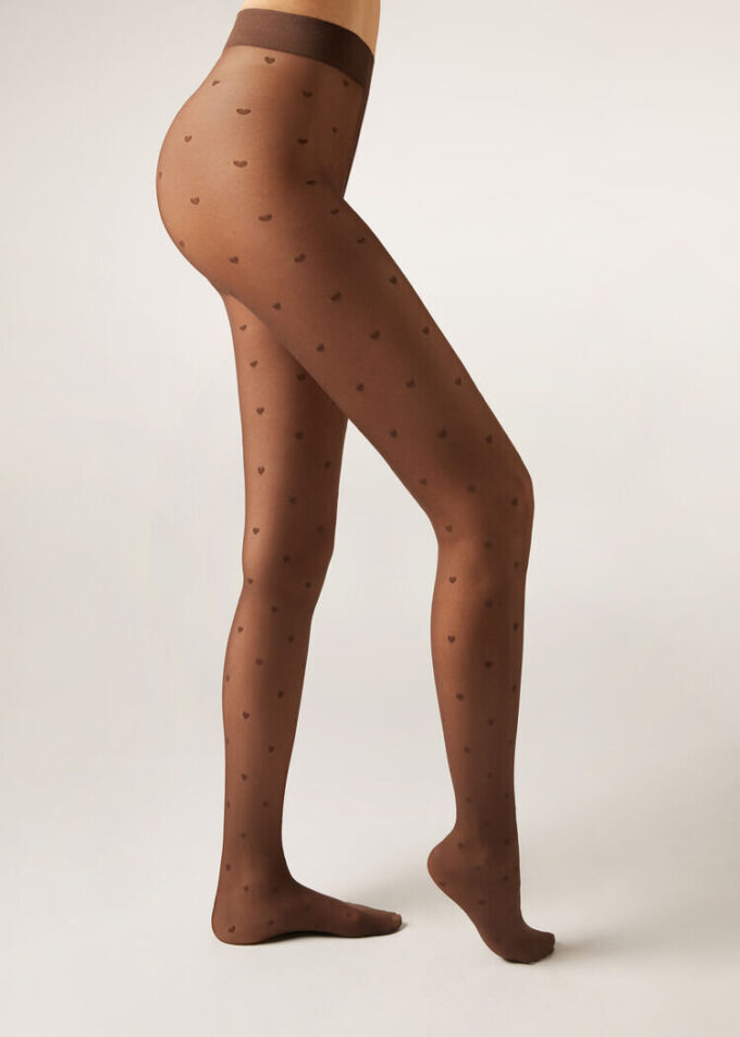 Sheer 30 Denier Mini Heart Tights Sheer 30 Denier Mini Heart Tights