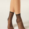 Sheer Short Socks with Rhinestones Sheer Short Socks with Rhinestones