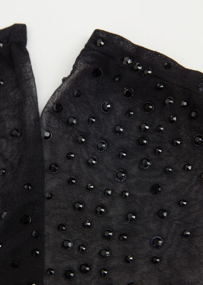 Sheer Short Socks with Rhinestones Sheer Short Socks with Rhinestones