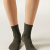 Short Socks with Trimmed Cuffs