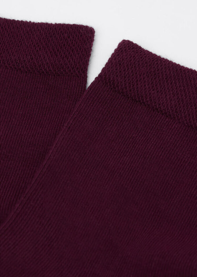 Short Socks with Trimmed Cuffs