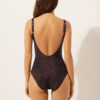 Slimming One-Piece Swimsuit Dark Animalier