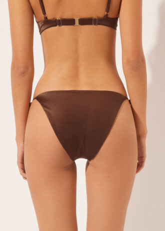 String Swimsuit Bottom Shiny Satin