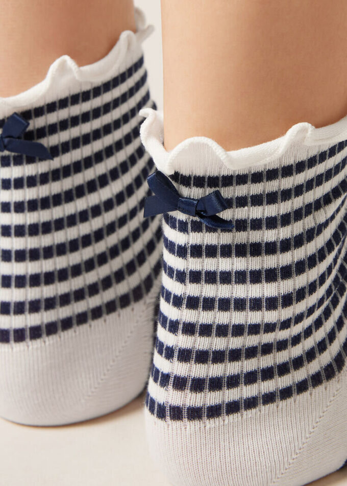 Stripe and Bow Socks