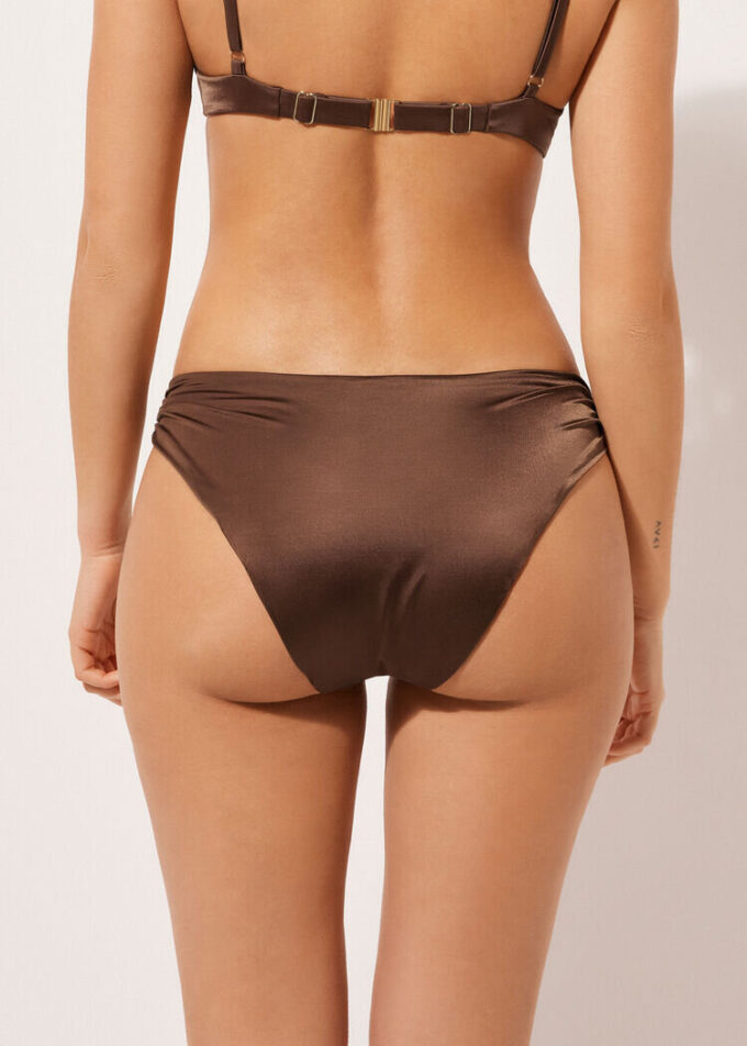 Swimsuit Bottoms Shiny Satin