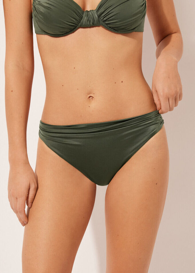 Swimsuit Bottoms Shiny Satin