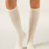 Tall Satin Cotton Socks