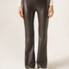 Thermal Flared Pants with Coated Effect