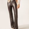 Thermal Flared Pants with Coated Effect