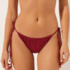 Thong Swimsuit Bottoms Shiny Satin