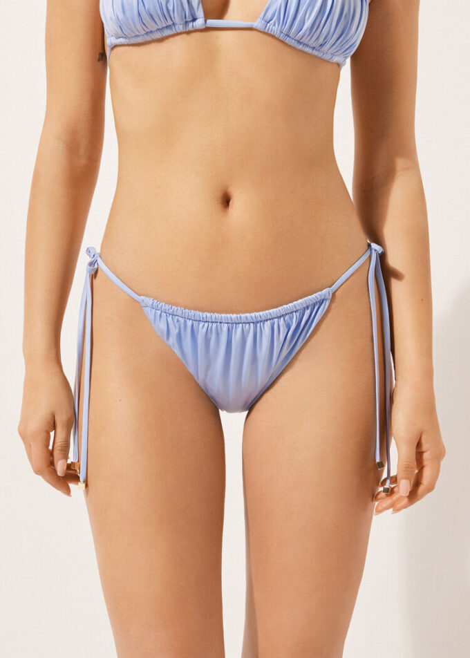 Thong Swimsuit Bottoms Shiny Satin