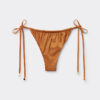 Thong Swimsuit Bottoms Shiny Satin