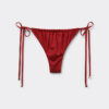 Thong Swimsuit Bottoms Shiny Satin