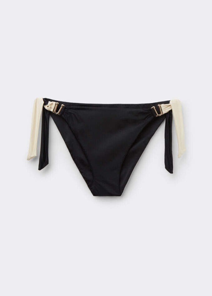 Tied Swimsuit Bottom Elegant Bicolor