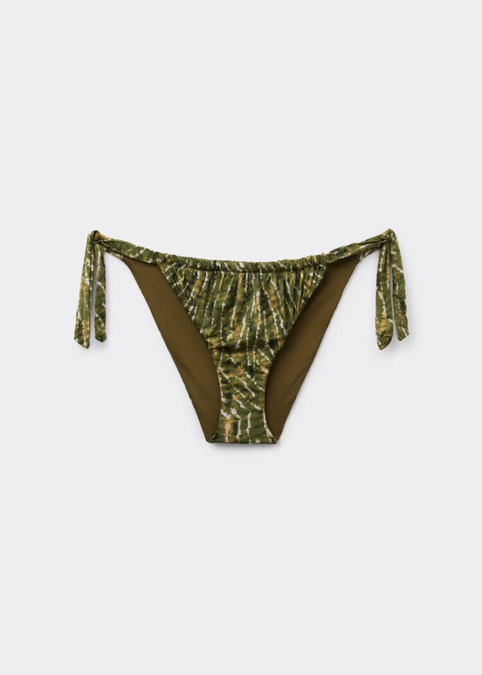 Tied Swimsuit Bottom Natural Tie-Dye