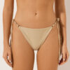 Tied Swimsuit Bottoms Gold Waves