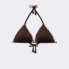 Triangle Swimsuit Top Bicolor Embroidery