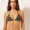Triangle Swimsuit Top Golden Ethnic