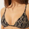 Triangle Swimsuit Top Golden Ethnic