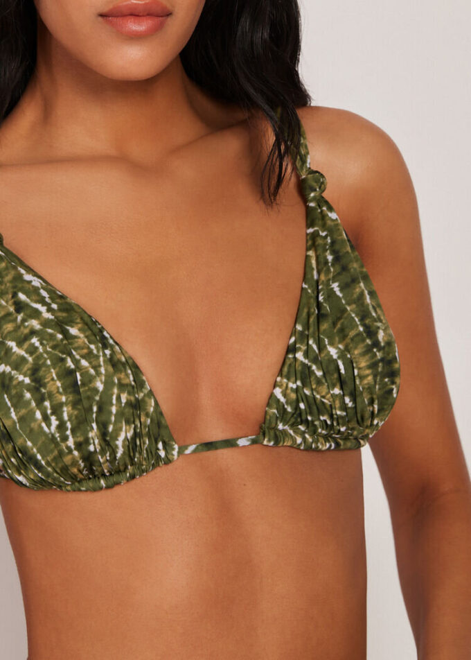 Triangle Swimsuit Top Natural Tie-Dye