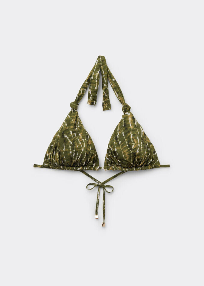 Triangle Swimsuit Top Natural Tie-Dye