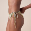 Tropical Foliage String Swimsuit Bottoms